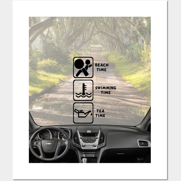 funny warning symbols on car dashboard Wall Art by Aish shop